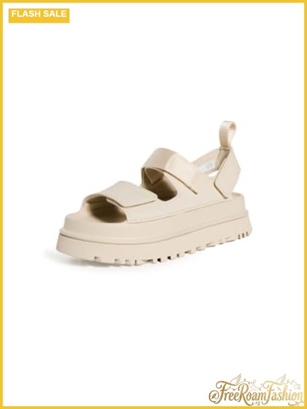 Platform Slingback Sandals with Cushioned Footbed and Hook & Loop Closure